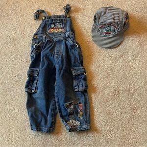 Thomas the Train Overalls & Conductor Hat 3T
